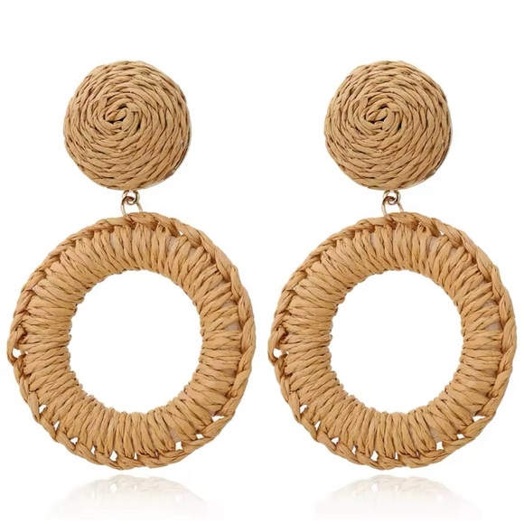 ‼️SALE‼️Rattan Drop Earrings - Picture 2 of 4
